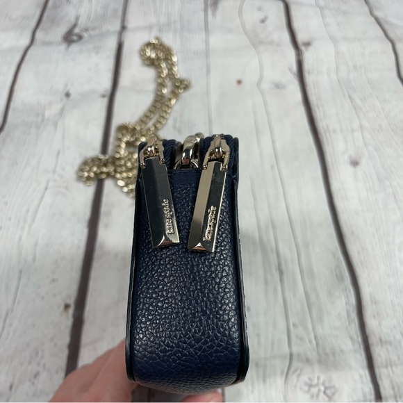 Kate Spade Margaux Double Zip Mini Crossbody Blue/Dark Blue - Picture 8 of 11